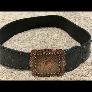 Leather western belt